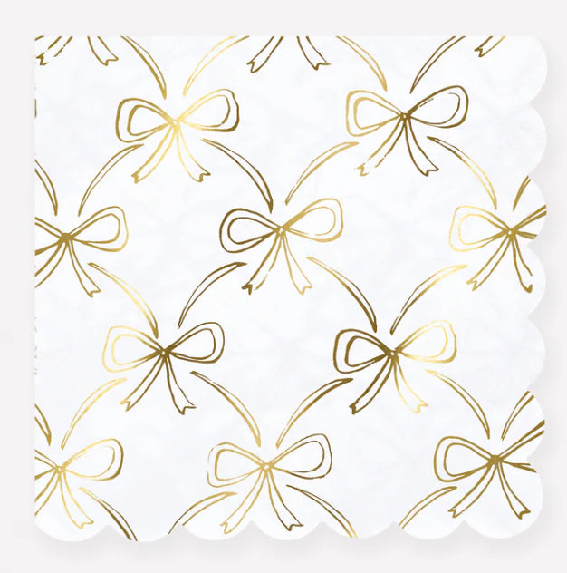 Gold Bow Small Napkins|Meri Meri
