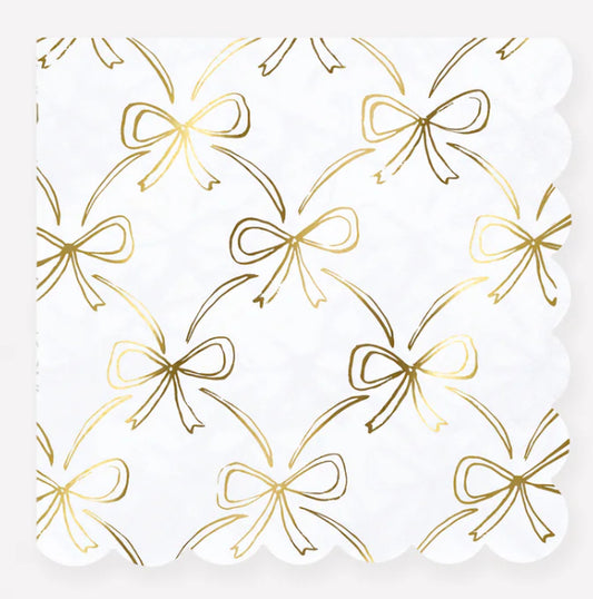 Gold Bow Small Napkins|Meri Meri