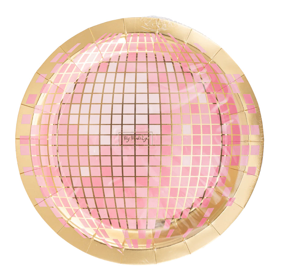 Pink Disco Ball Plate