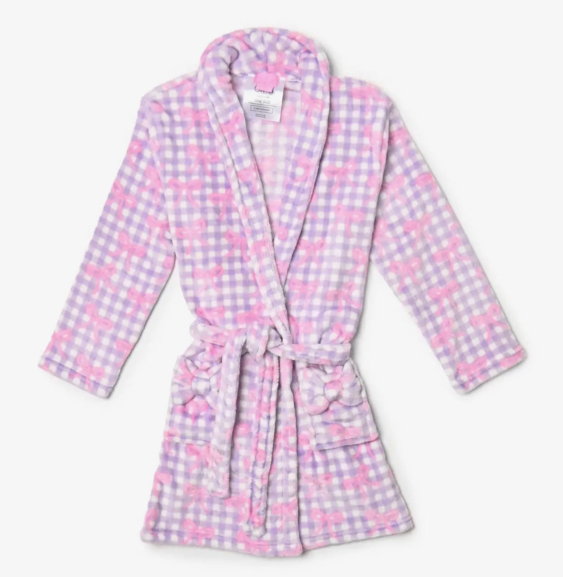Purple Gingham Bathrobe