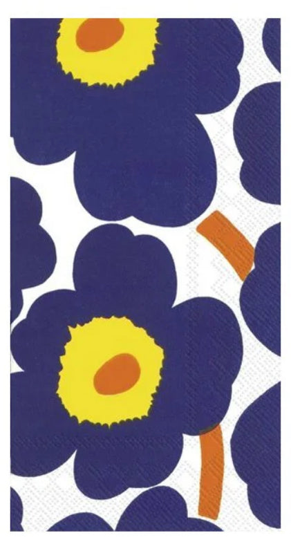 Unikko Dark Blue Guest Napkins