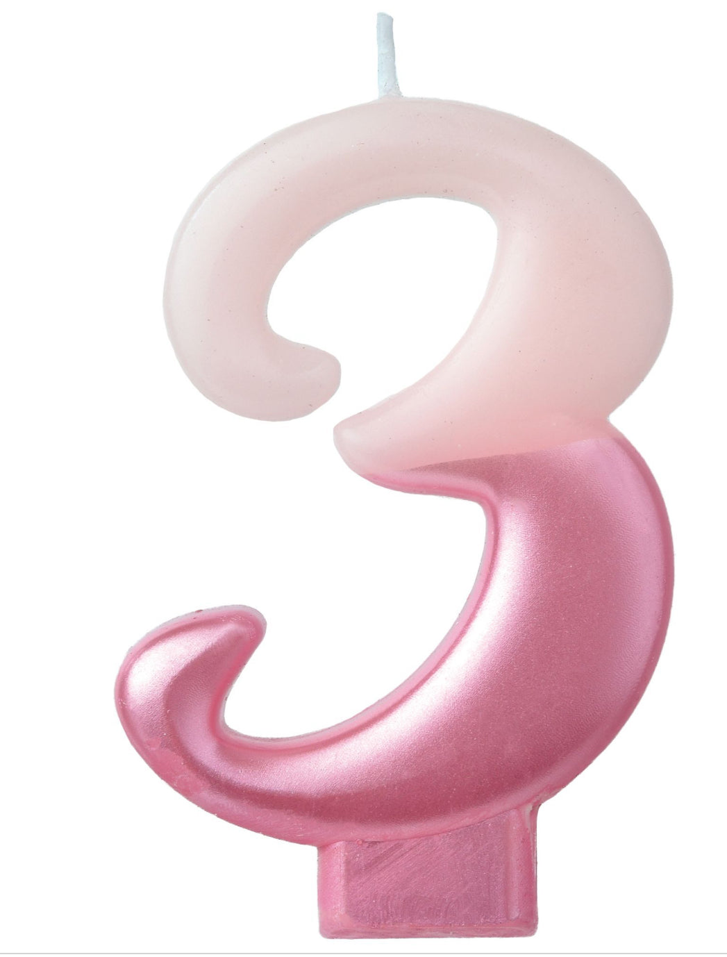 Number 0 glitter candle