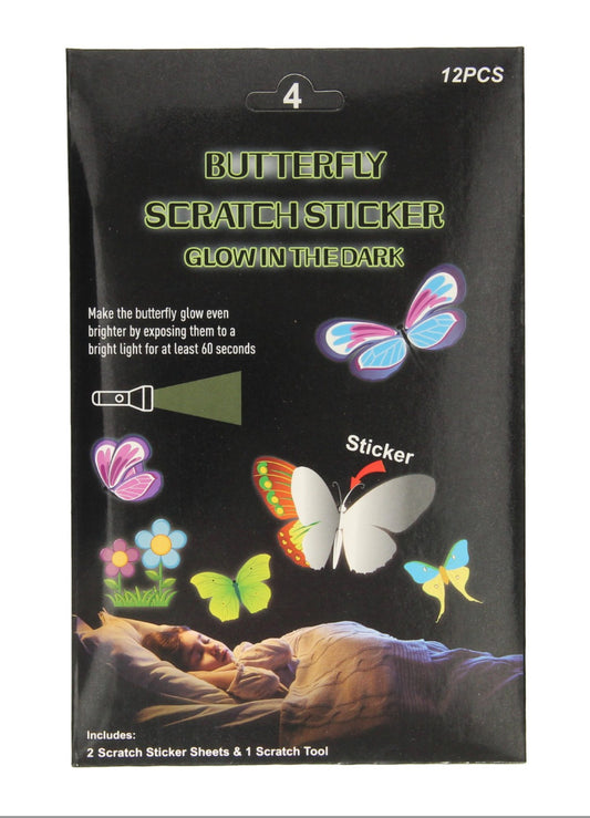 Scratch stickers Glow in the Dark Butterfly