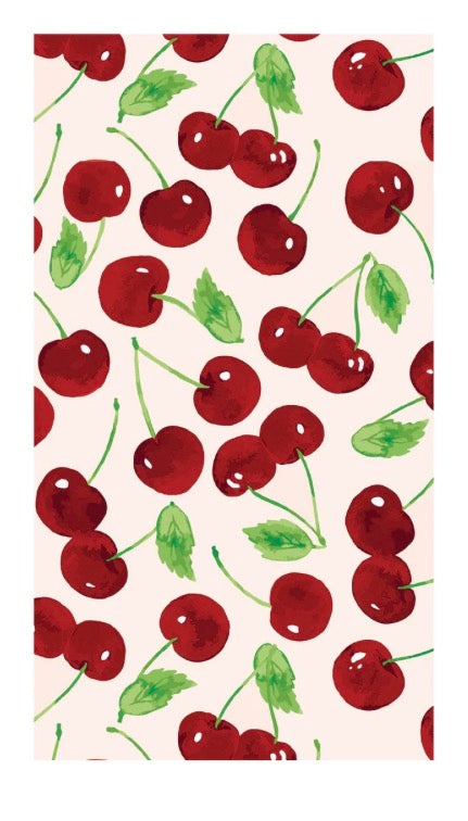 Fresh Cherries Printed Guest Napkin 16Pk Red