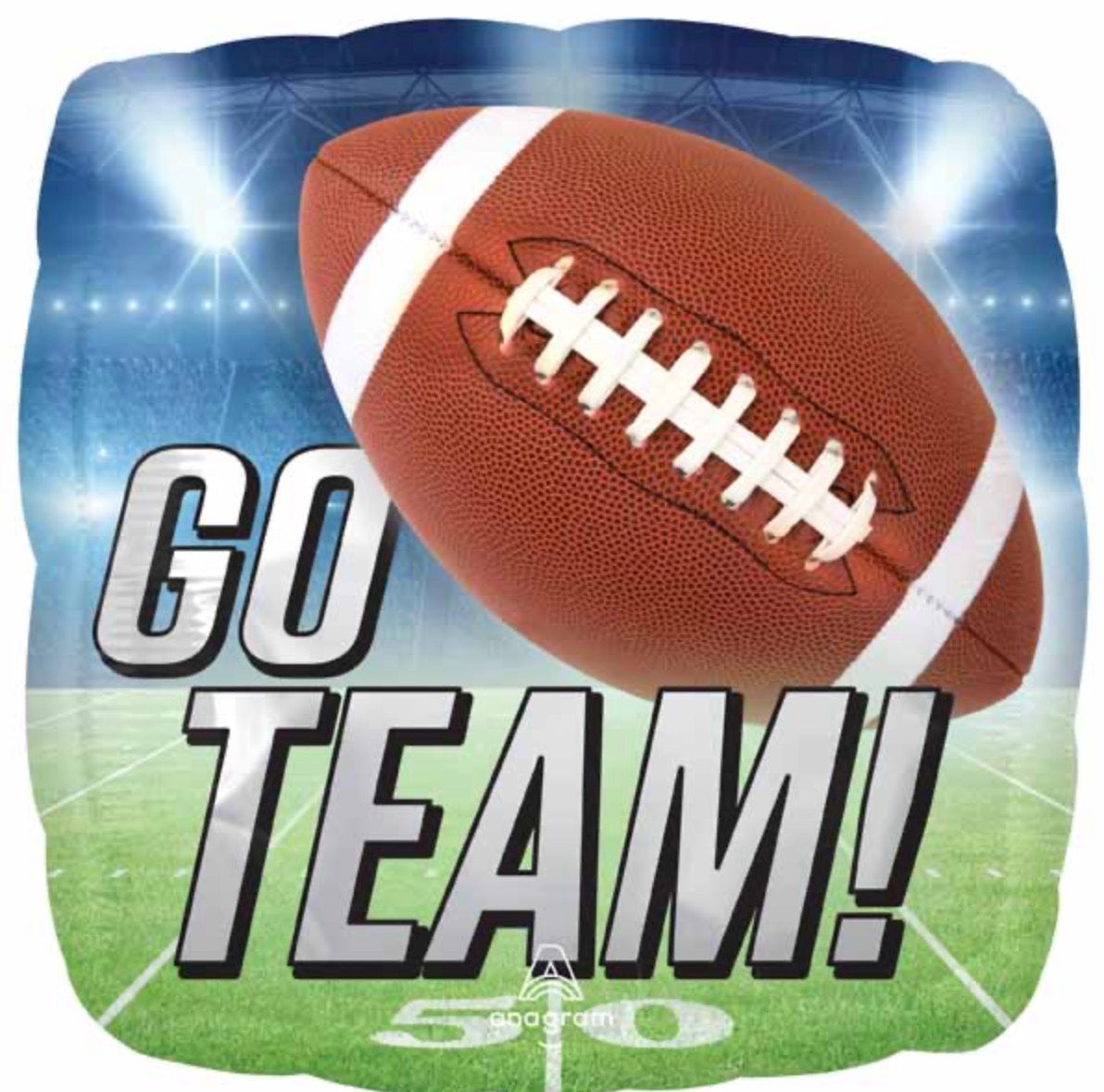Go team! Football standard Millard balloon