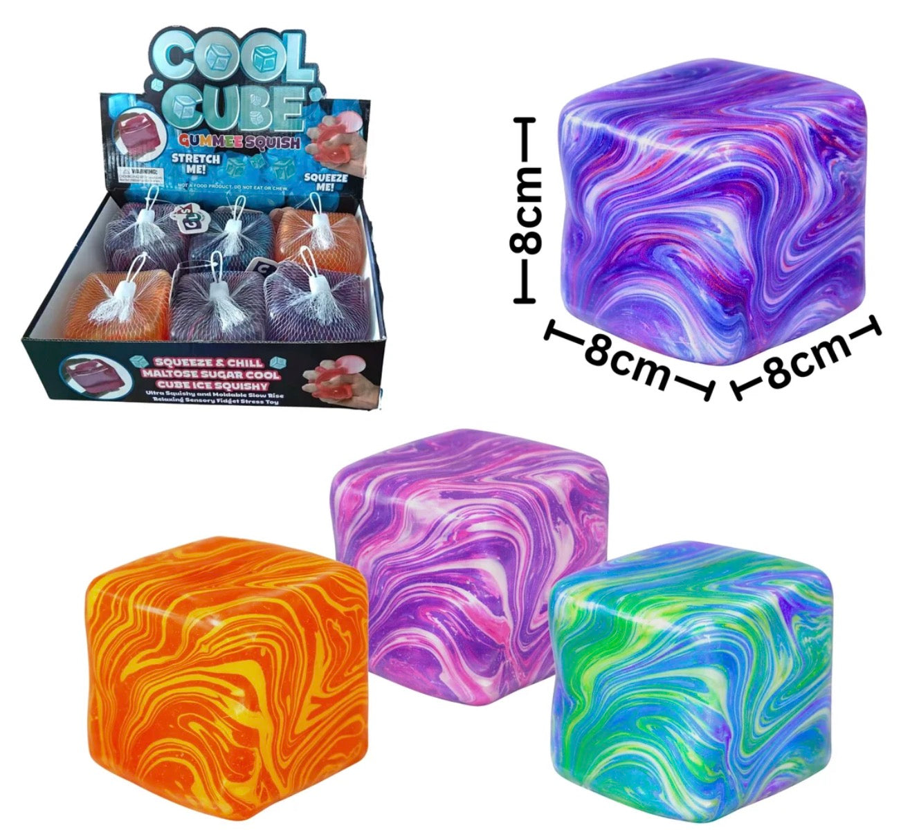 XL JUMBO SWIRL SQUISHY CUBE