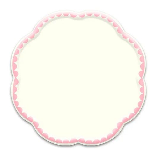 Pink dessert 8” paper plate