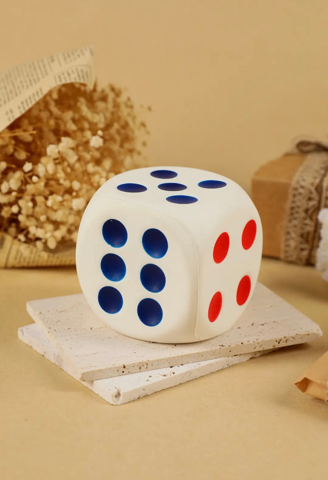Rubber Dice Stress Relief Squeeze Toy