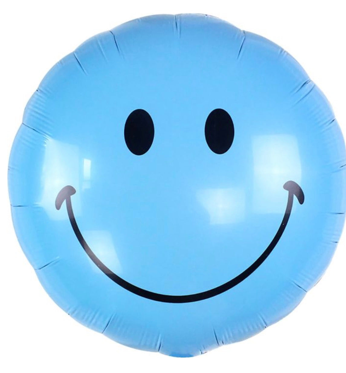 18" Smiley Face Blue Balloon