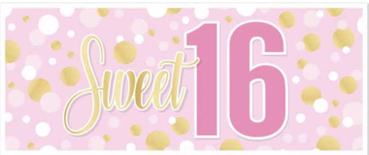 Sweet 16 sign banner