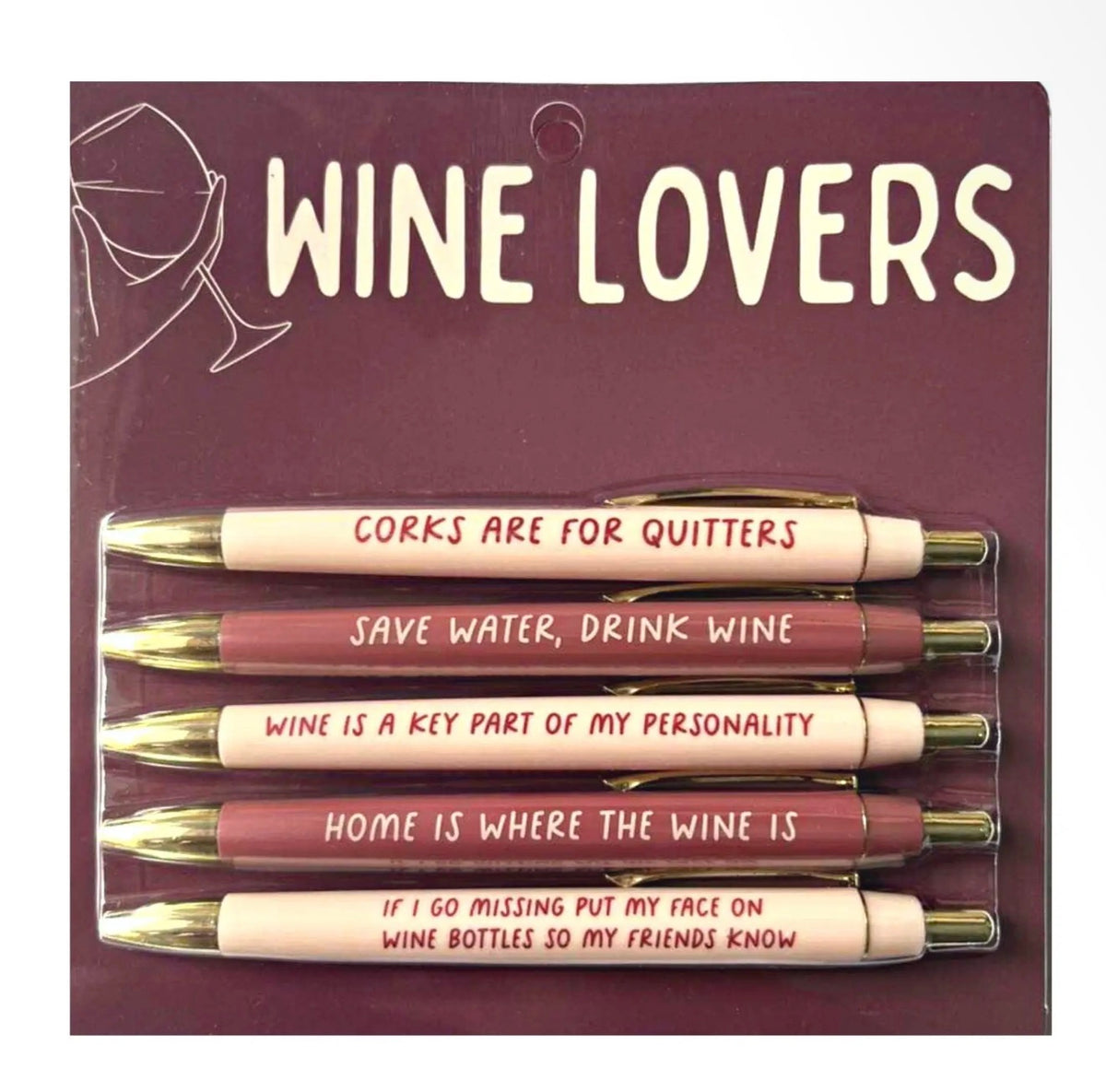 Wine Lovers Pen Set (Funny Gifts, Wine Gifts, Novelty Pens)