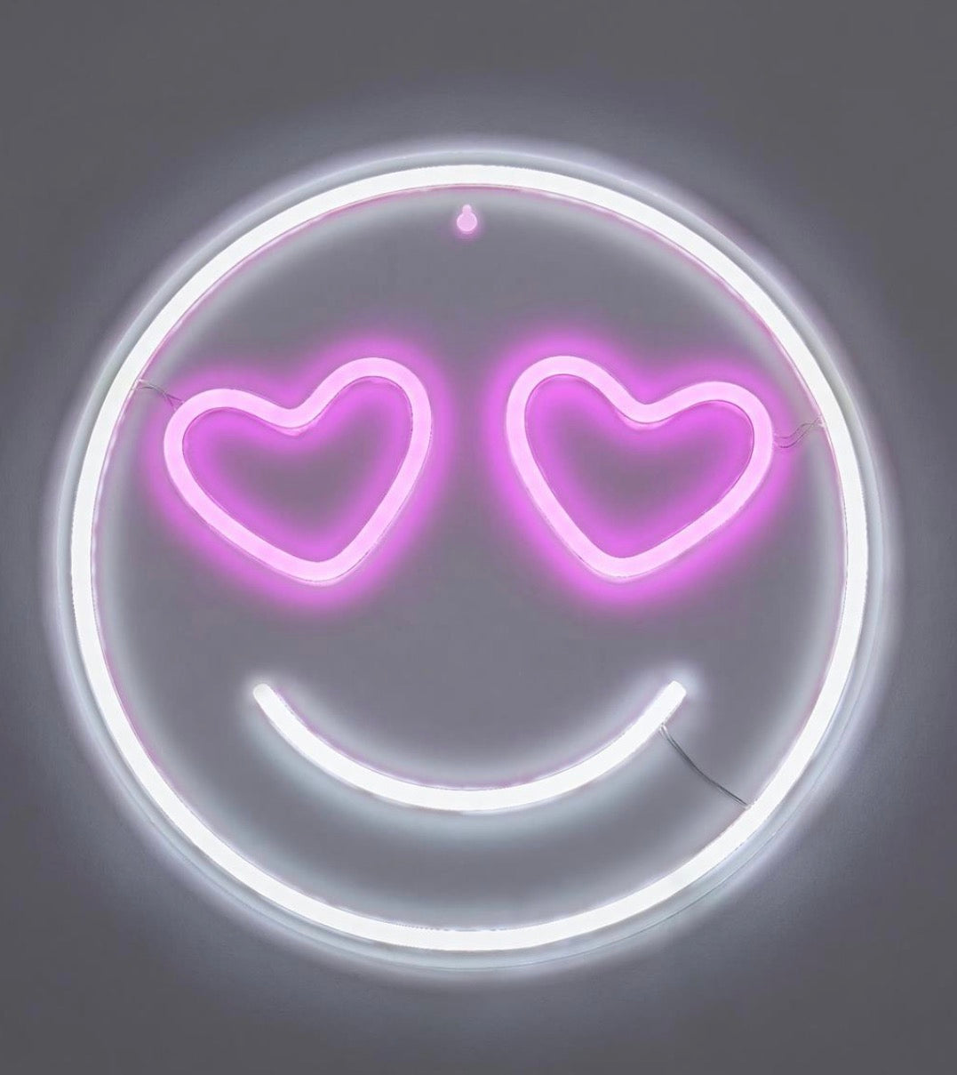 SMILEY HANGING NEON LIGHT