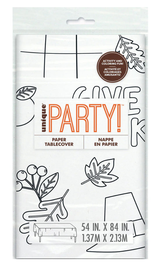 Turkey Day Paper Table Cover