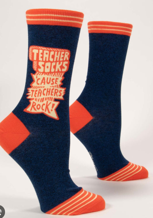 Blue Q Women’s Teachers Socks Cause Teachers Rocks Socks