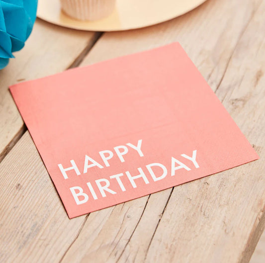 Mix It Up Brights Happy Birthday Paper Napkins 16pcs