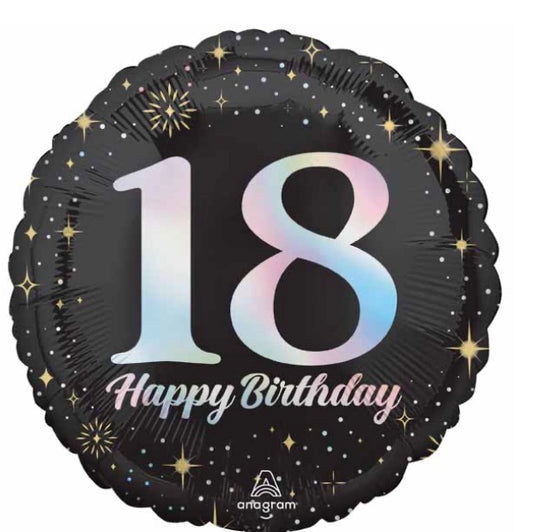 Sparkling 18th bday foil balloon