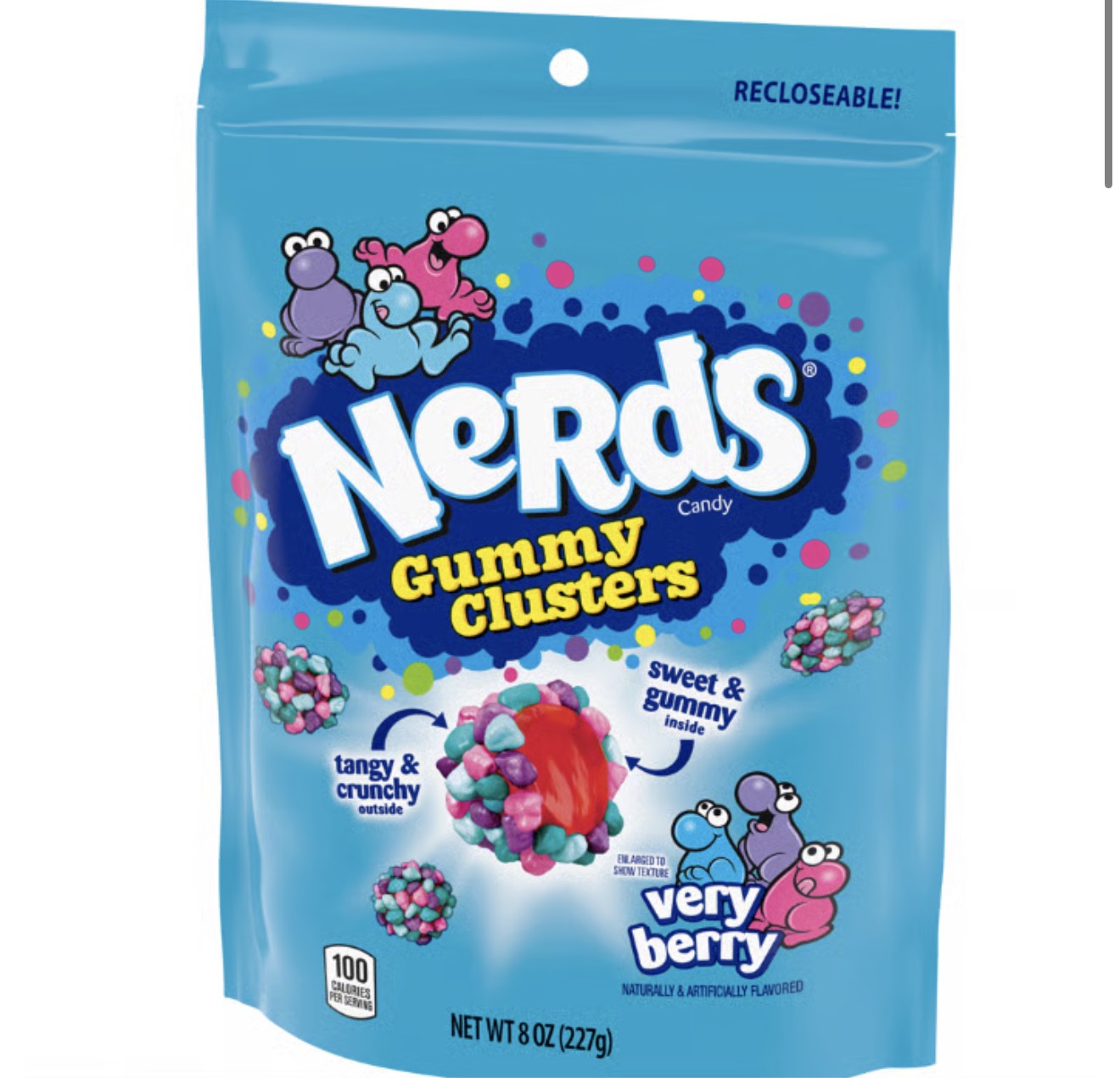 WONKA NERDS GUMMY CLUSTERS - VERY BERRY SUB BAG 8OZ