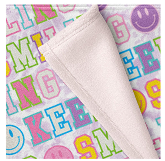 Varsity Fuzzy Throw Blanket