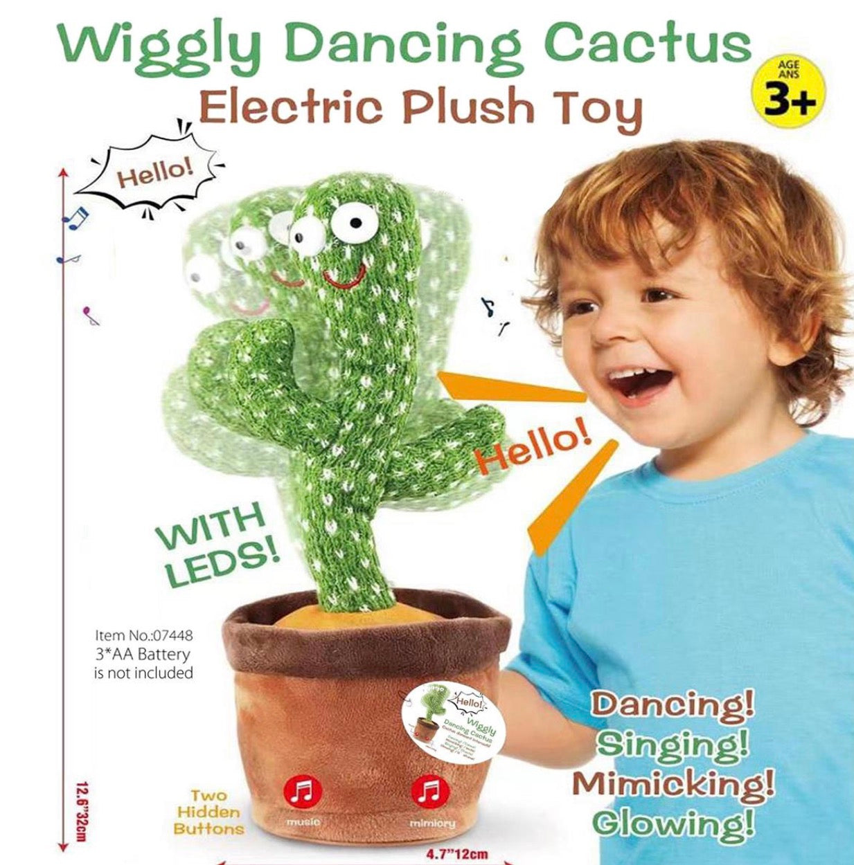 WIGGLY DANCING CACTUS 13”
