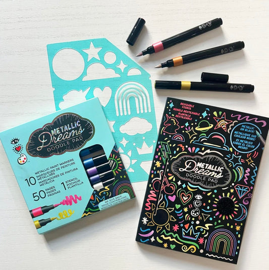 METALLIC DREAMS DOODLE PAD