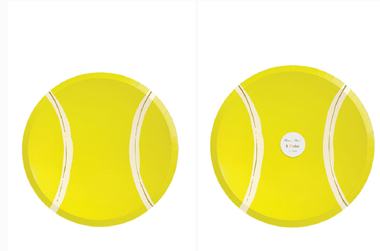 Meri Meri tennis ball plates
