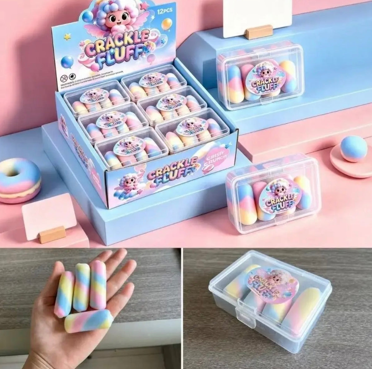 Crackle Fluff Marshmallow Squishy Toys
