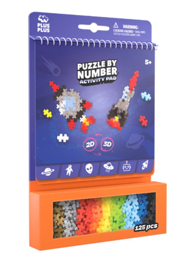 Plus Plus - Puzzle by Number Activity Pad Space