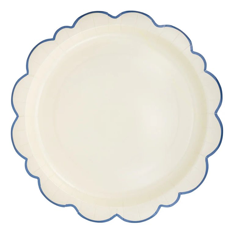 Blue Scalloped-Edge Plate