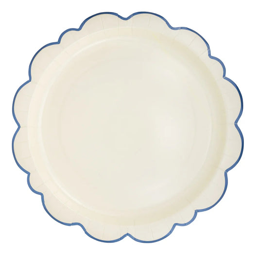 Blue Scalloped-Edge Plate