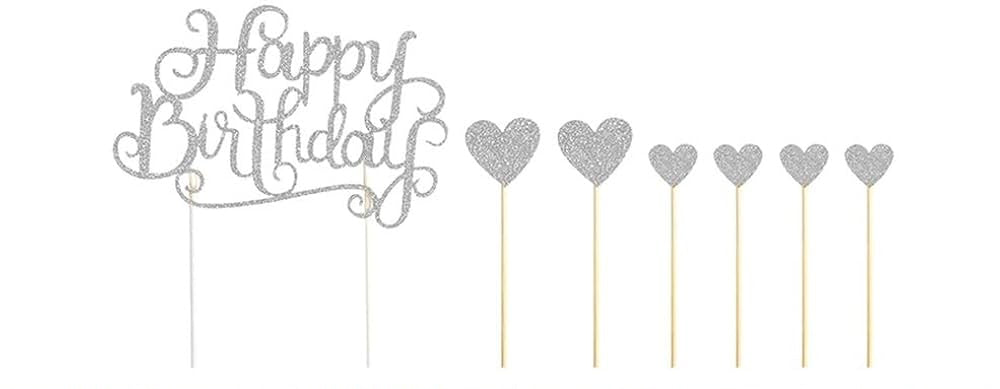 HBD CAKE TOPPER - SILVER