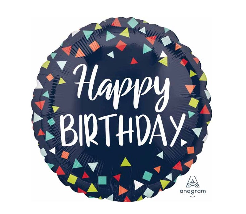 Happy Birthday Confetti 18’’ Balloon