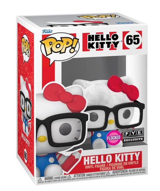 Funko Pop! Hello Kitty Flocked Hipster Nerd FYE Exclusive