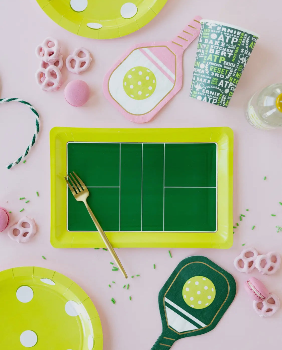 Pink Pickleball Plate