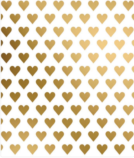 Golden Hearts Wrapping Paper