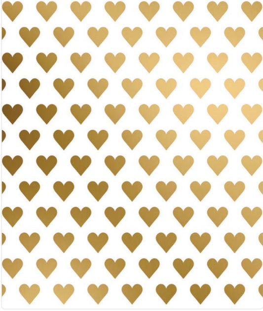 Golden Hearts Wrapping Paper