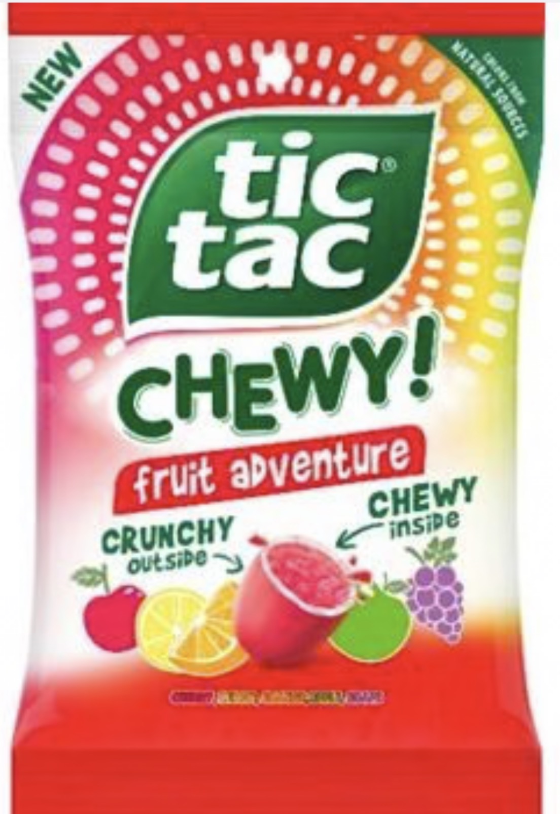 Tic Tac Chewy Peg Bag Sweet Adventure 2.8oz