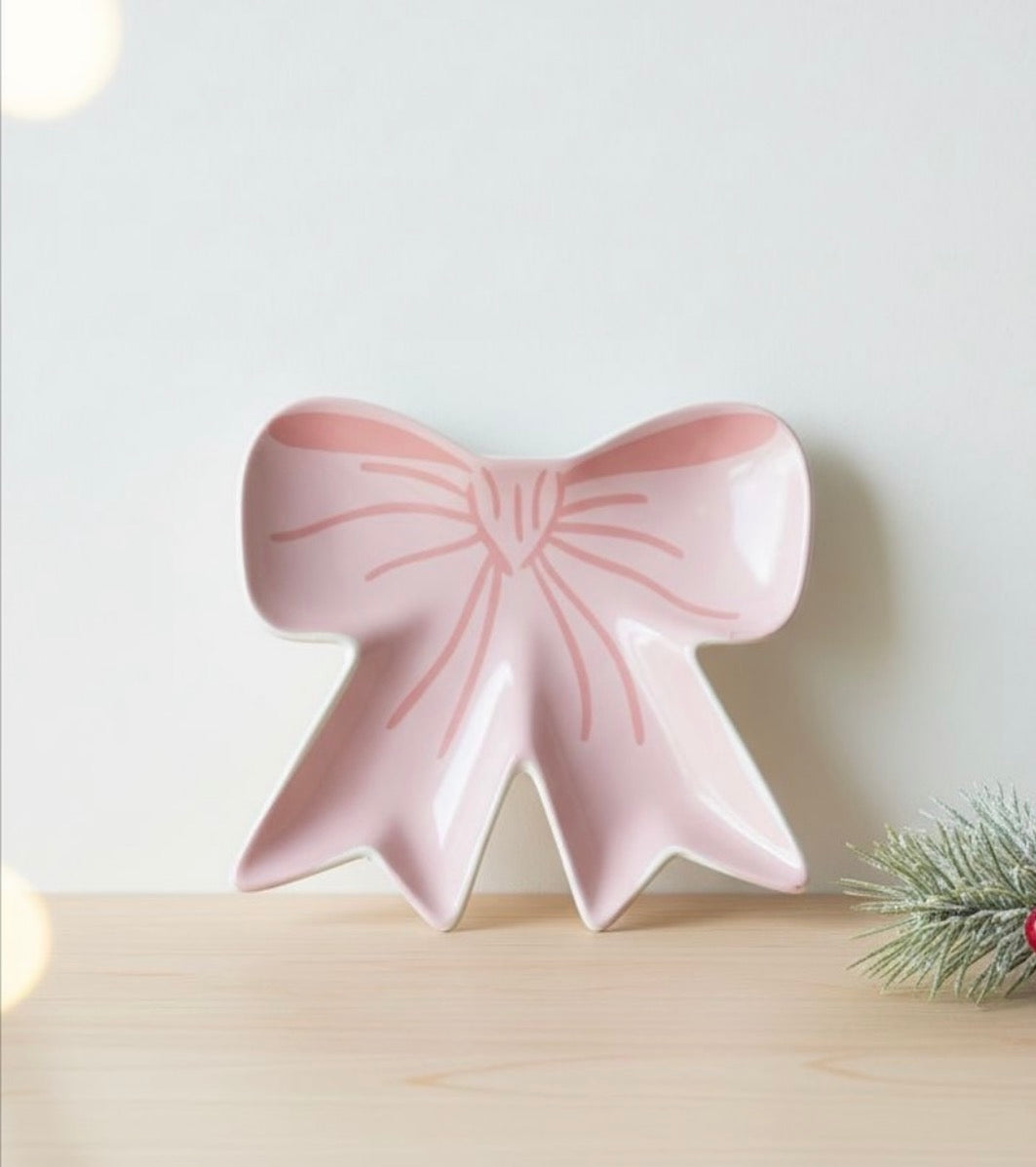 Pink Bow Tray