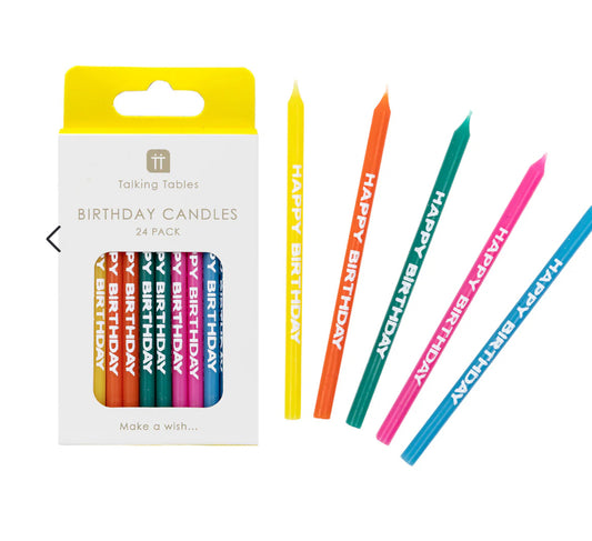 Birthday Brights Happy Birthday Candles - 24 Pack