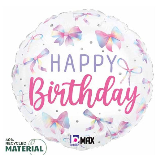 Multi color bow foil balloon