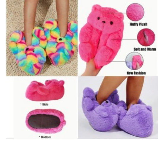 Comfy Teddy Bear Slippers
