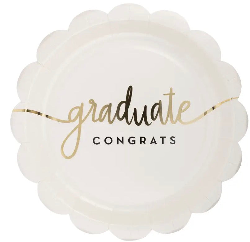 GRADUATE CONGRATS PAPER PLATE