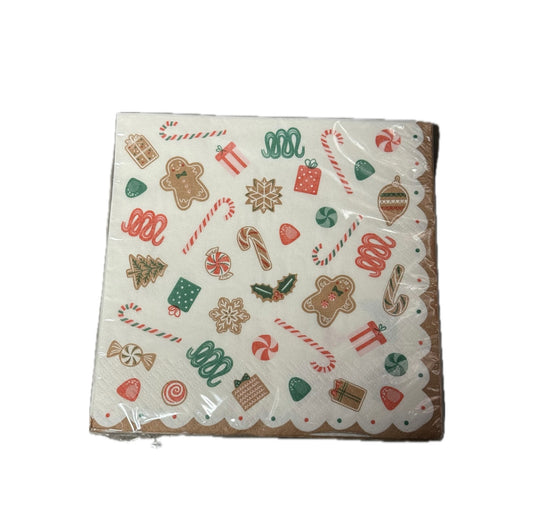 Unique - Gingerbread Christmas Lunch Napkins