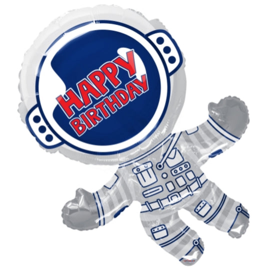 Happy Birthday Astronaut Foil Balloon 36in
