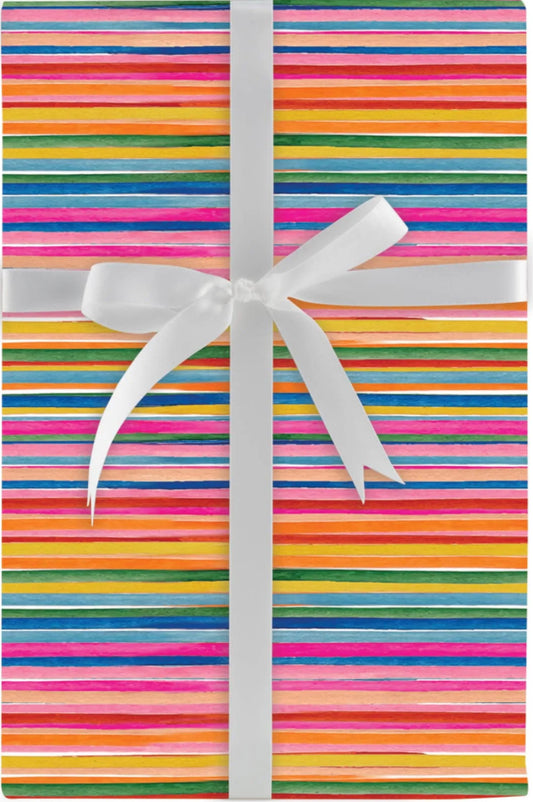 Birthday Menagerie Stripe Wrapping Paper