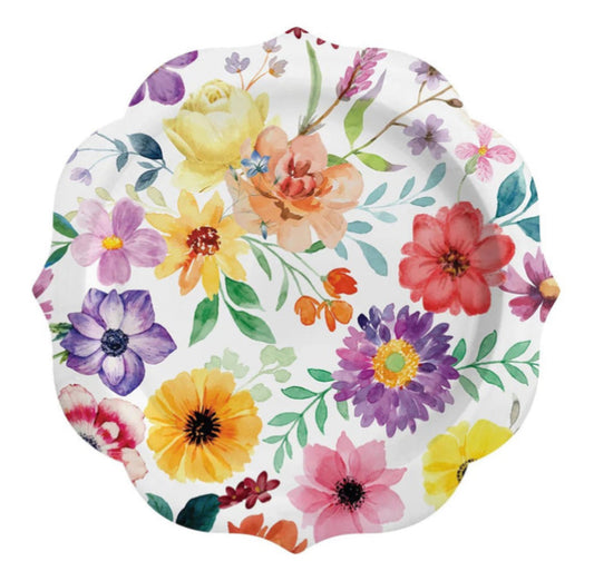 Mixed Floral Plate 10in