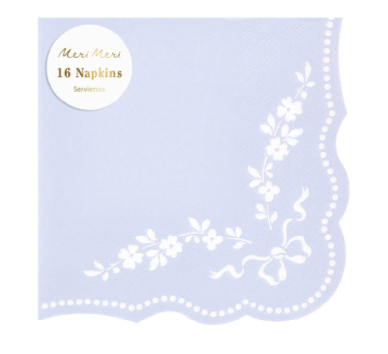 ROCOCO BLUE LARGE NAPKINS|MERI MERI