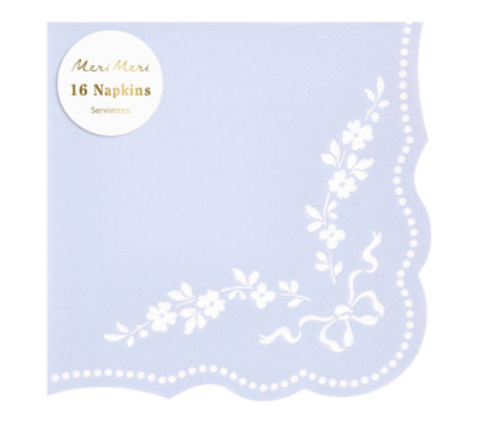 ROCOCO BLUE LARGE NAPKINS|MERI MERI