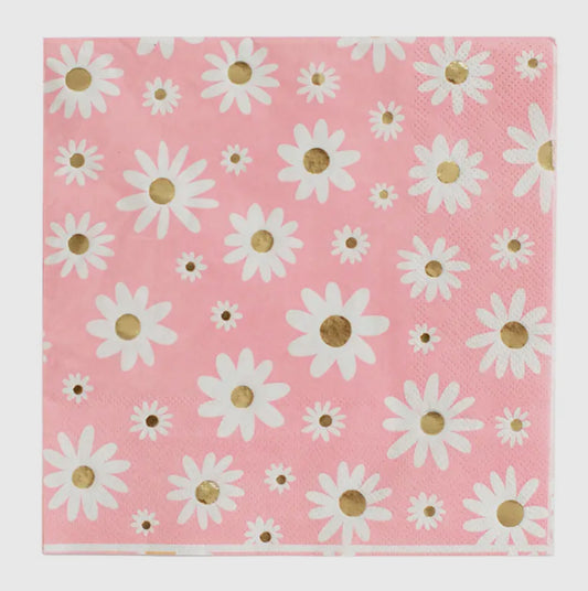 Peace & Love Daisy Lunch Napkin