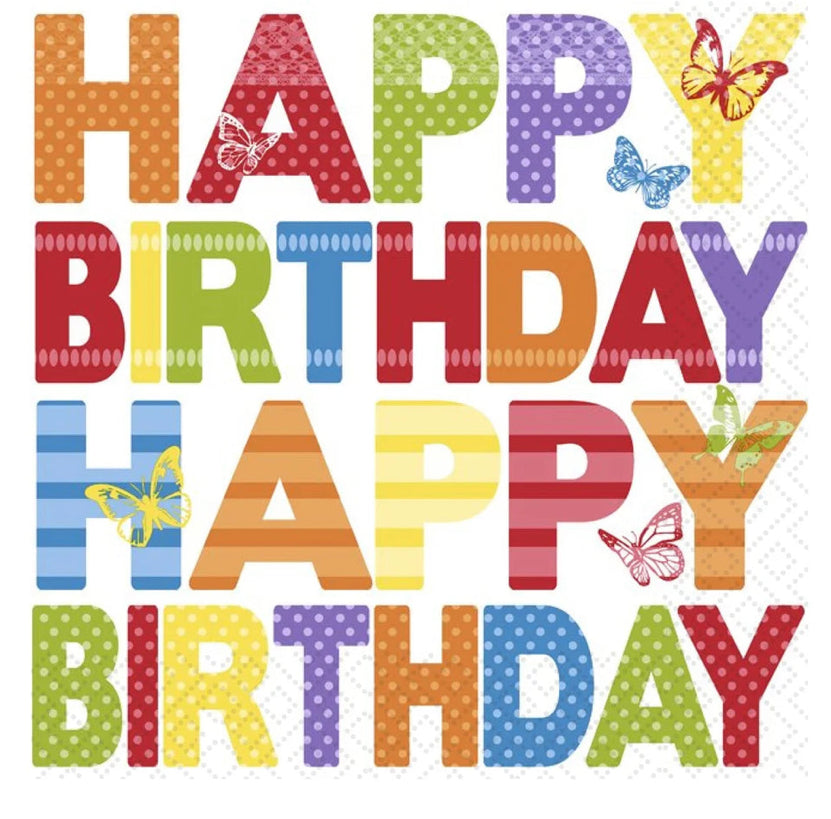 LUNCHEON NAPKIN - HAPPY BIRTHDAY
