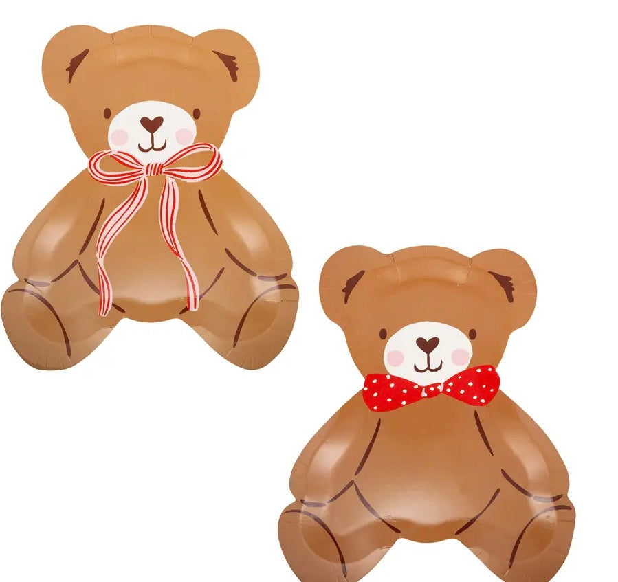 Love teddy bear shaped dinner plate